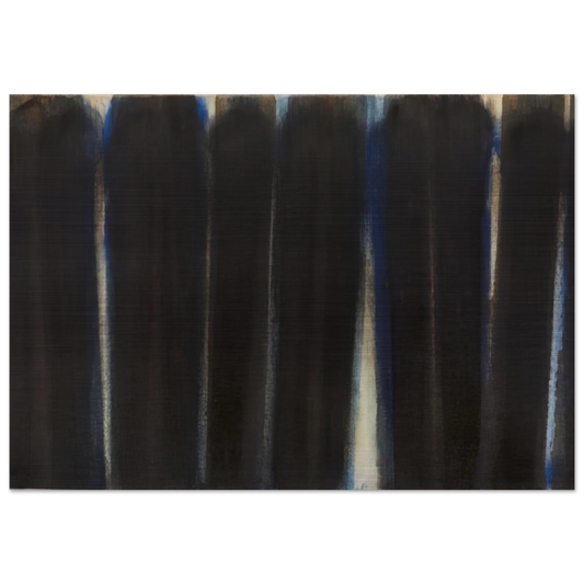 Burnt Umber and Ultramarine - 1973 - Yun Hyong-keun Brushed Aluminum Print - 70x100 cm / 28x40 inches | Yun Hyong-keun Aluminum Print | Yun Hyong-keun Prints