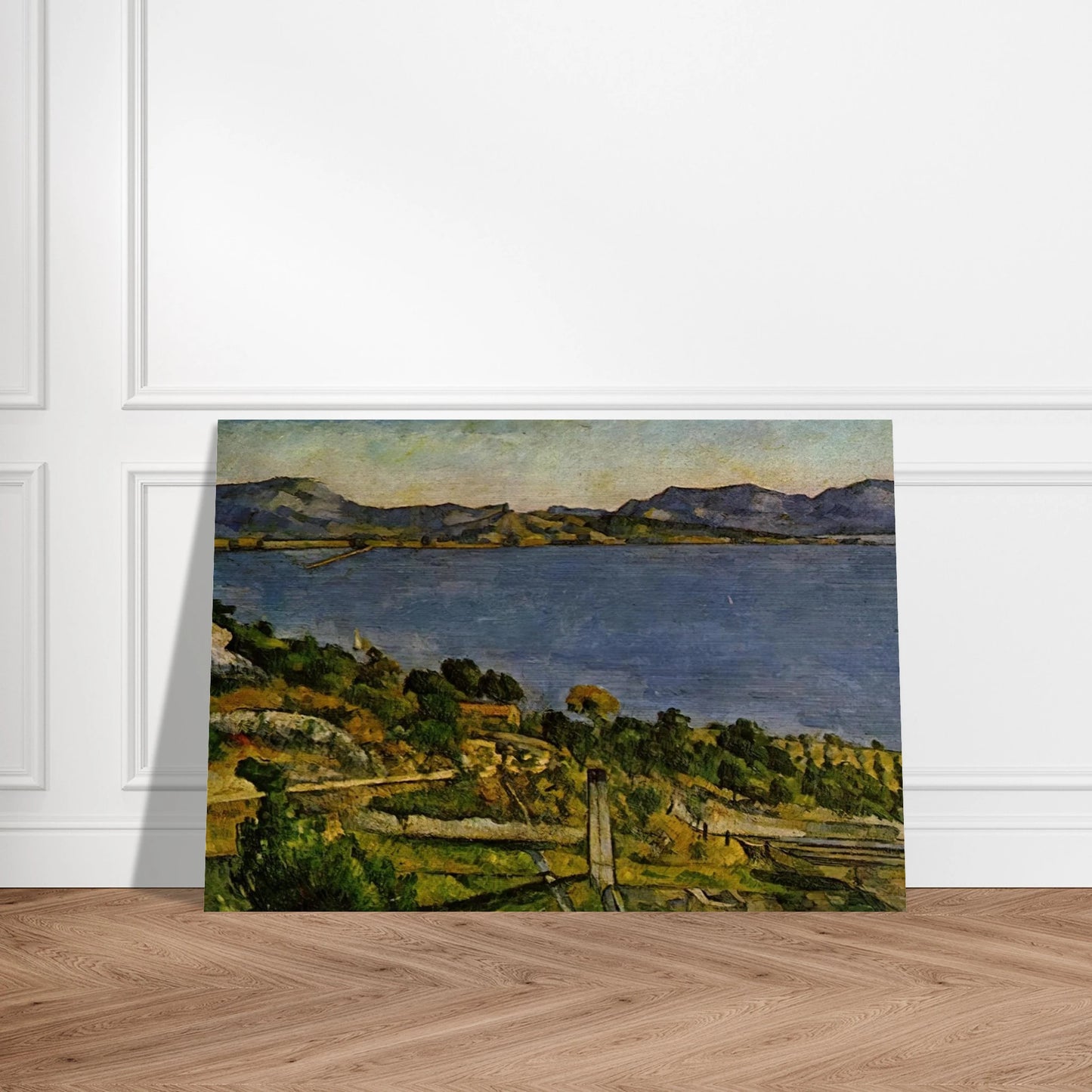 Sea at L'Estaque - Paul Cézanne Brushed Aluminum Print - 70x100 cm / 28x40 inches | Paul Cézanne Aluminum Print | Paul Cézanne Prints