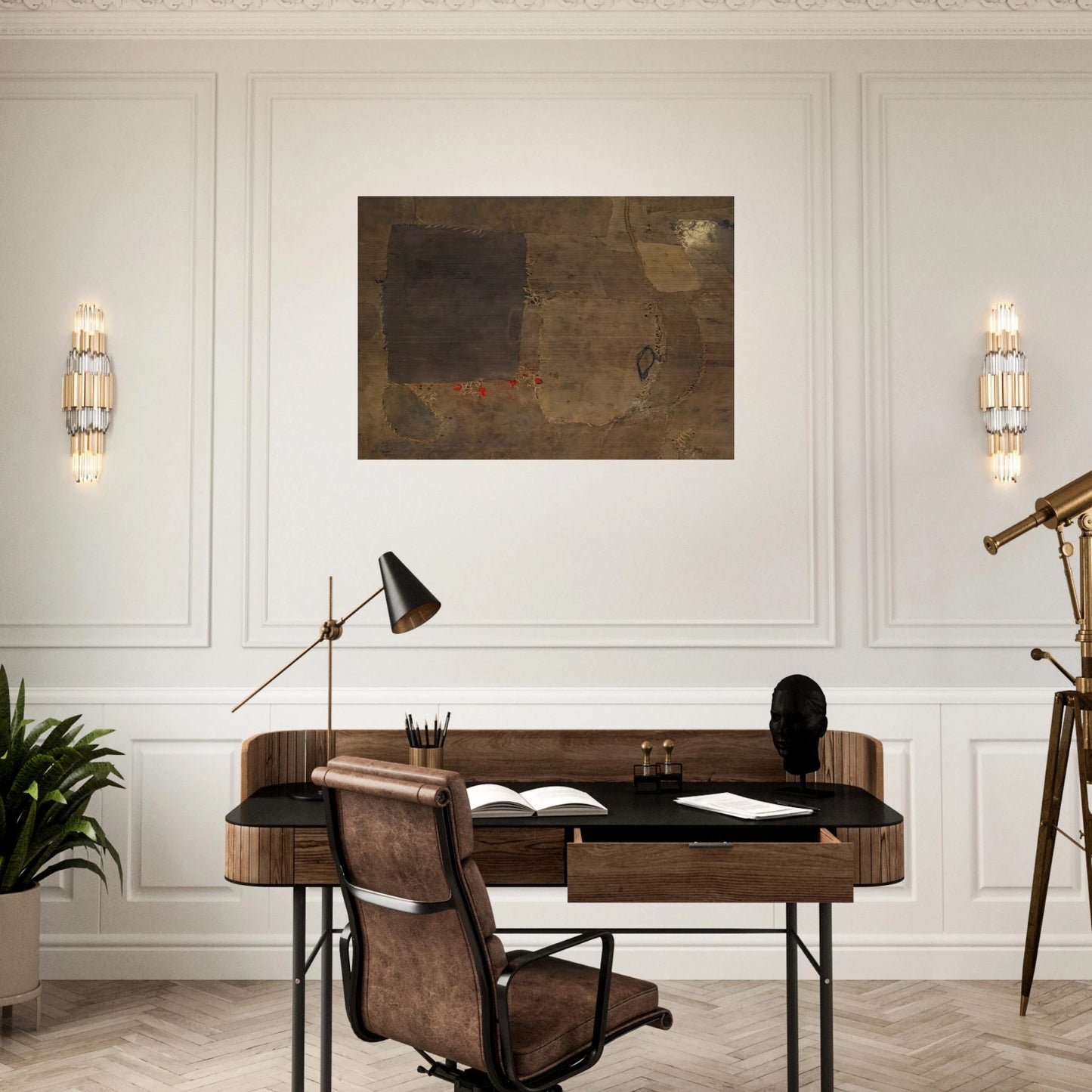 Composition - Alberto Burri Brushed Aluminum Print - 70x100 cm / 28x40 inches | Alberto Burri Aluminum Print | Alberto Burri Prints