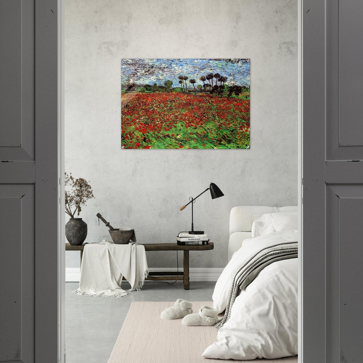 Field with Poppies - Vincent van Gogh Acrylic Print - 70x100 cm / 28x40″ inches