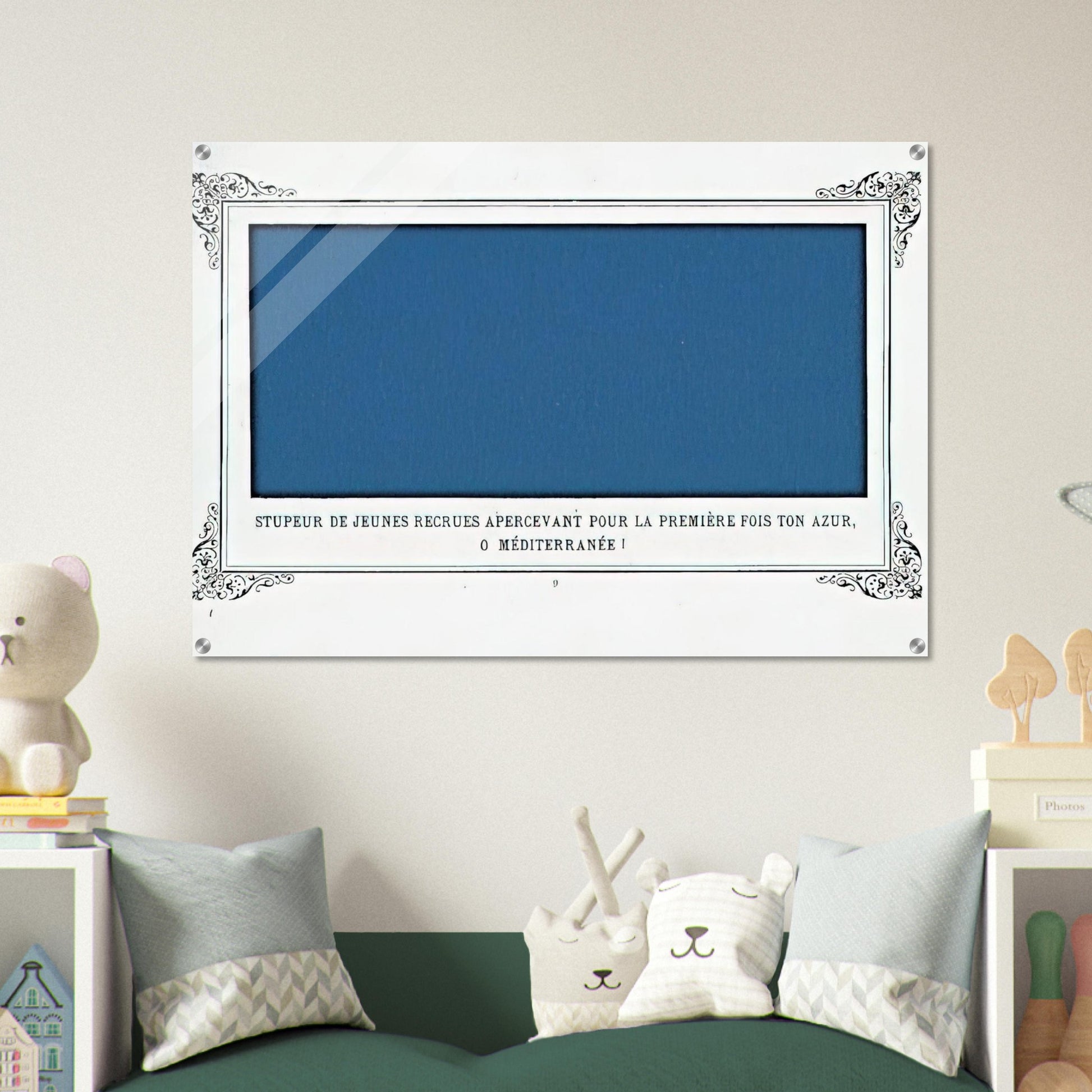 The Awe of Navy Recruits Seeing for the First Time Your Blue, O Mediterranean Sea! - Alphonse Allais Acrylic Print - 70x100 cm / 28x40″ inches