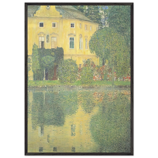 SCHLOSS KAMMER ON THE ATTERSEE IV - Gustav Klimt 70x100 cm / 28x40 inches Framed Art Print – Black Wooden Frame