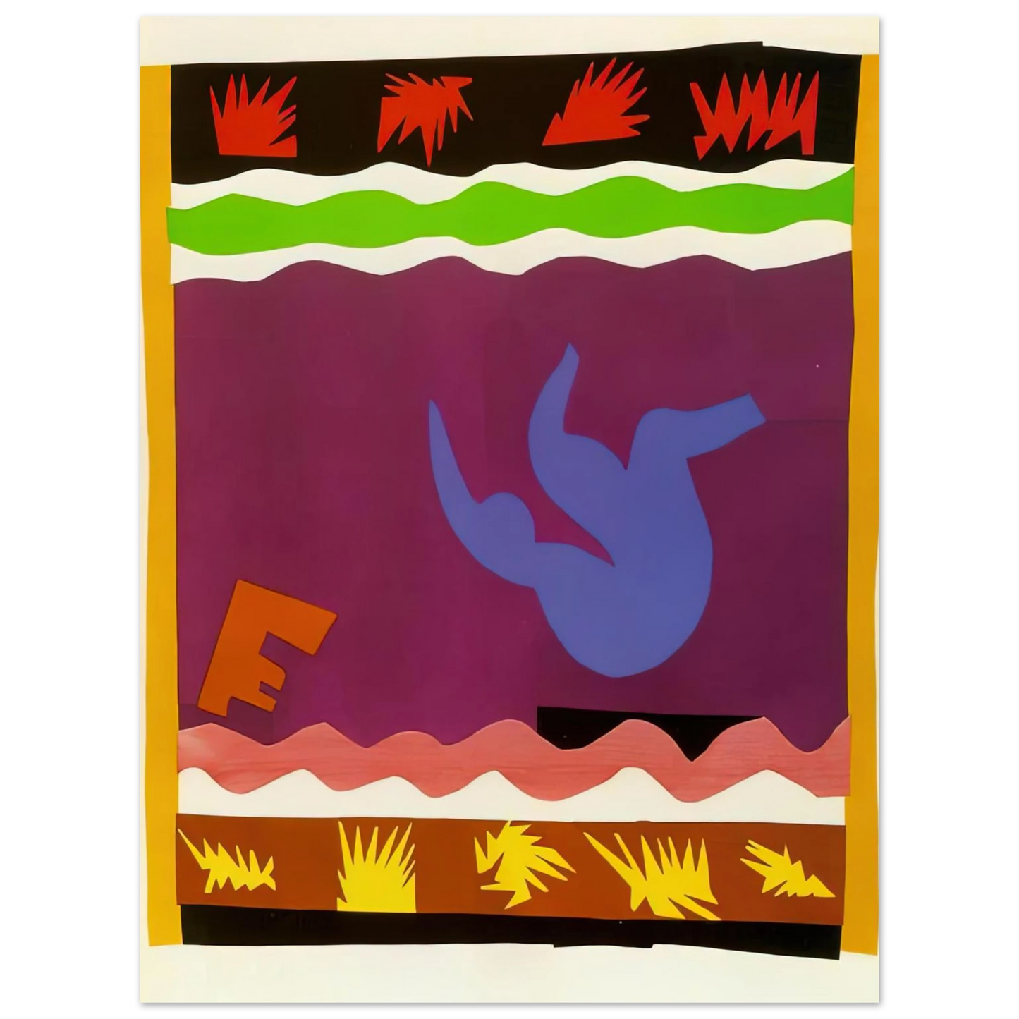 Henri Matisse - THE TOBOGGAN 1943  75x100 cm / 30x40inches Fine Art Poster