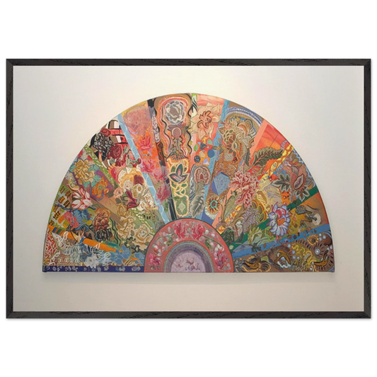 Pleasure Dome - 2003 - Miriam Schapiro 70x100 cm / 28x40 inches Framed Art Print – Black Wooden Frame