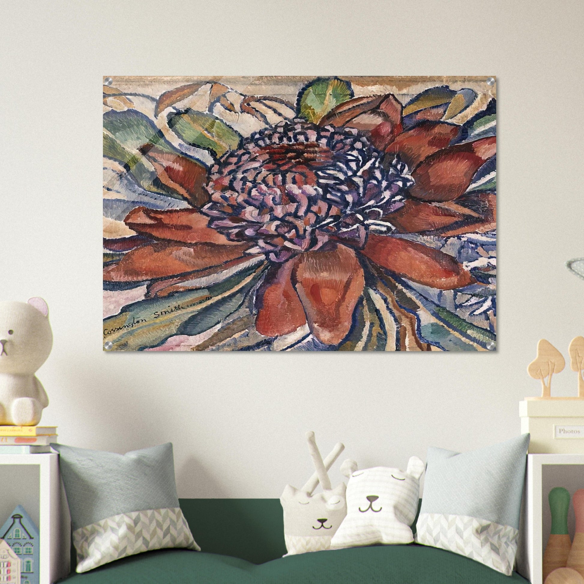 Waratah - 1928 - Grace Cossington Smith Acrylic Print - 70x100 cm / 28x40″ inches