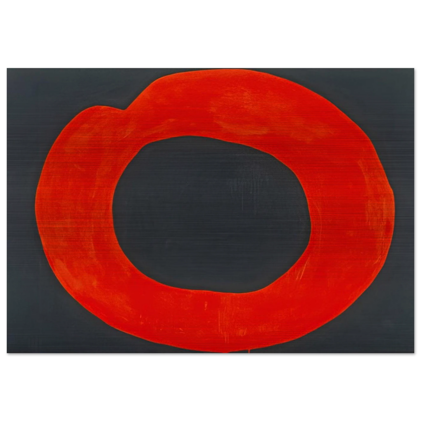 Red Circle on Black - 1965 - Jiro Yoshihara Brushed Aluminum Print - 70x100 cm / 28x40 inches | Jiro Yoshihara Aluminum Print | Jiro Yoshihara Prints