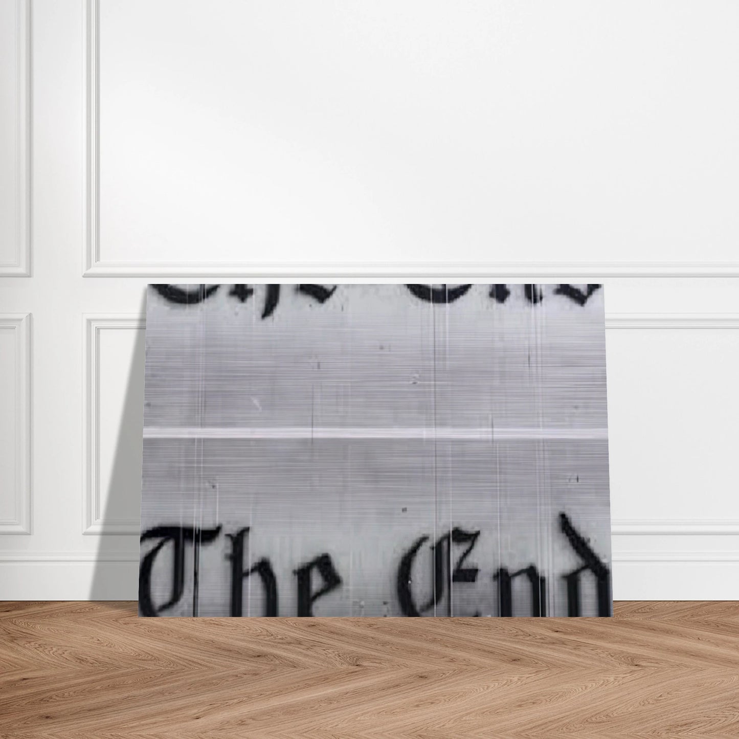 THE END 1991 - Edward Ruscha Brushed Aluminum Print - 70x100 cm / 28x40 inches | Edward Ruscha Aluminum Print | Edward Ruscha Prints