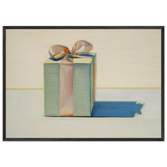 Gift Box - 1971 - Wayne Thiebaud 70x100 cm / 28x40 inches Framed Art Print – Black Wooden Frame