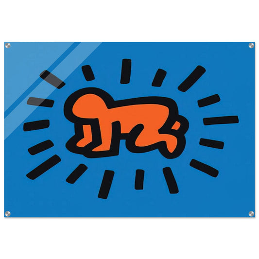 RADIANT BABY FROM ICONS SERIES 1990 - Keith Haring Acrylic Print - 70x100 cm / 28x40″ inches