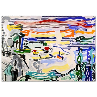 COAST VILLAGE 1987 - Roy Lichtenstein Acrylic Print - 70x100 cm / 28x40″ inches