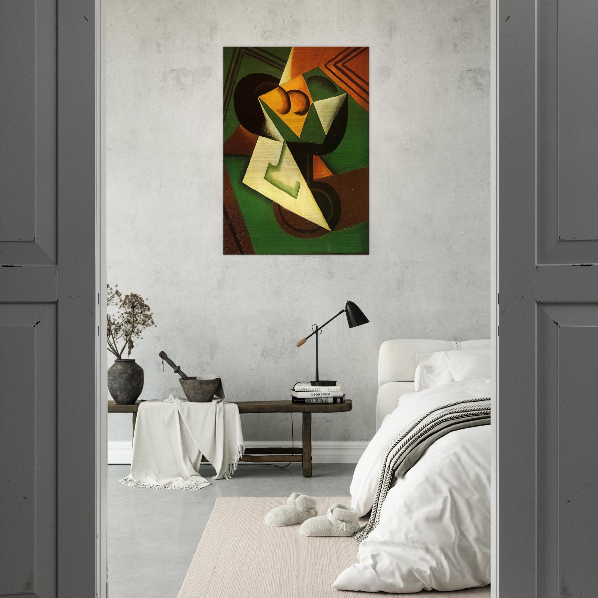 FRUIT BOWL AND FRUIT - Juan Gris Brushed Aluminum Print - 70x100 cm / 28x40 inches | Juan Gris Aluminum Print | Juan Gris Prints