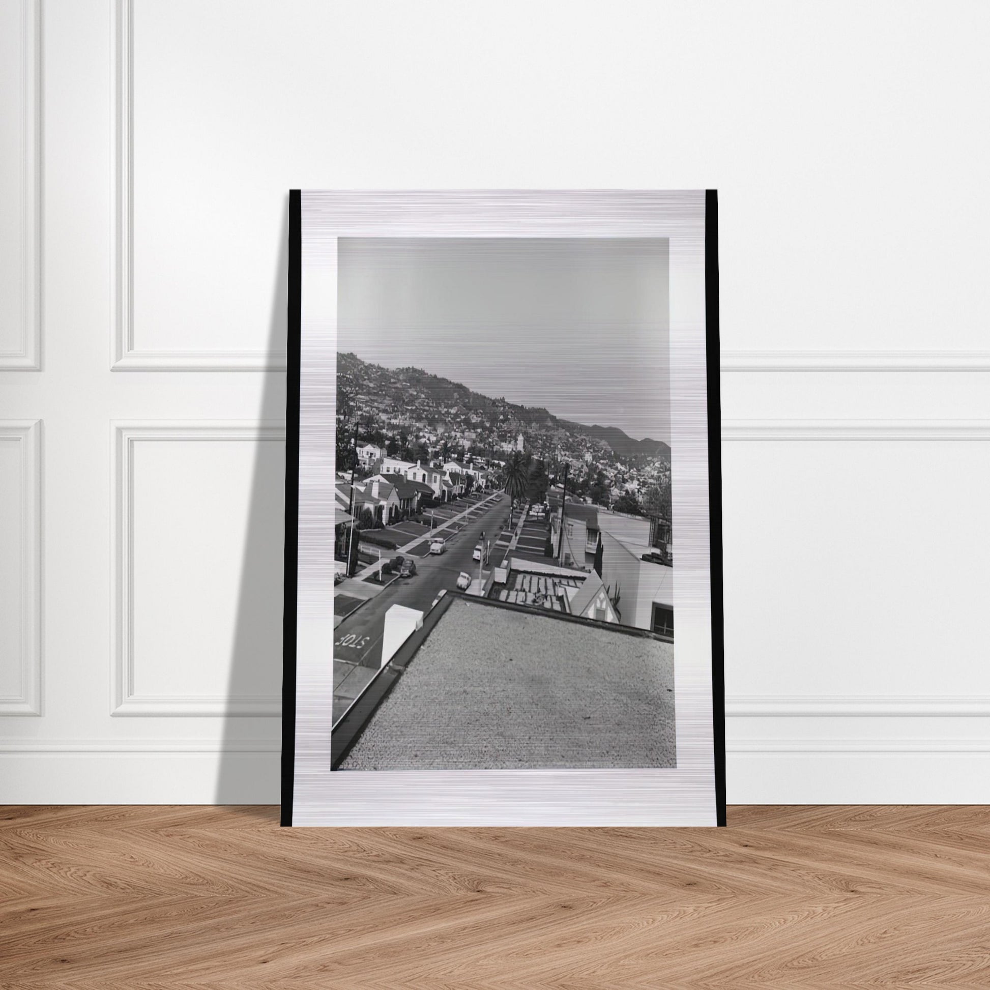 RESIDENTIAL ROOFTOPS SERIES 1 - Edward Ruscha Brushed Aluminum Print - 70x100 cm / 28x40 inches | Edward Ruscha Aluminum Print | Edward Ruscha Prints