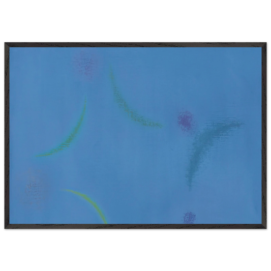 Energien im Blau - 1949 - Max Bill 70x100 cm / 28x40 inches Framed Art Print – Black Wooden Frame