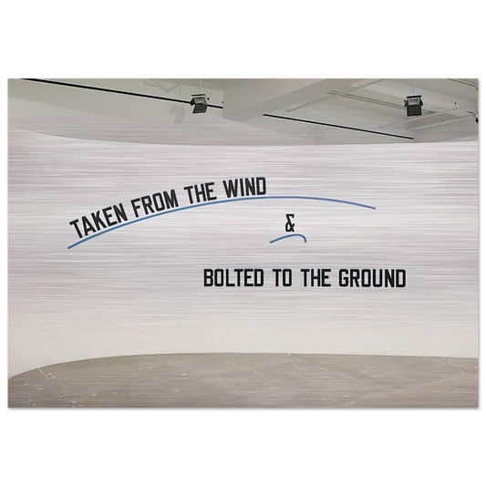 Taken From the Wind... - 2009 - Lawrence Weiner Brushed Aluminum Print - 70x100 cm / 28x40 inches | Lawrence Weiner Aluminum Print | Lawrence Weiner Prints