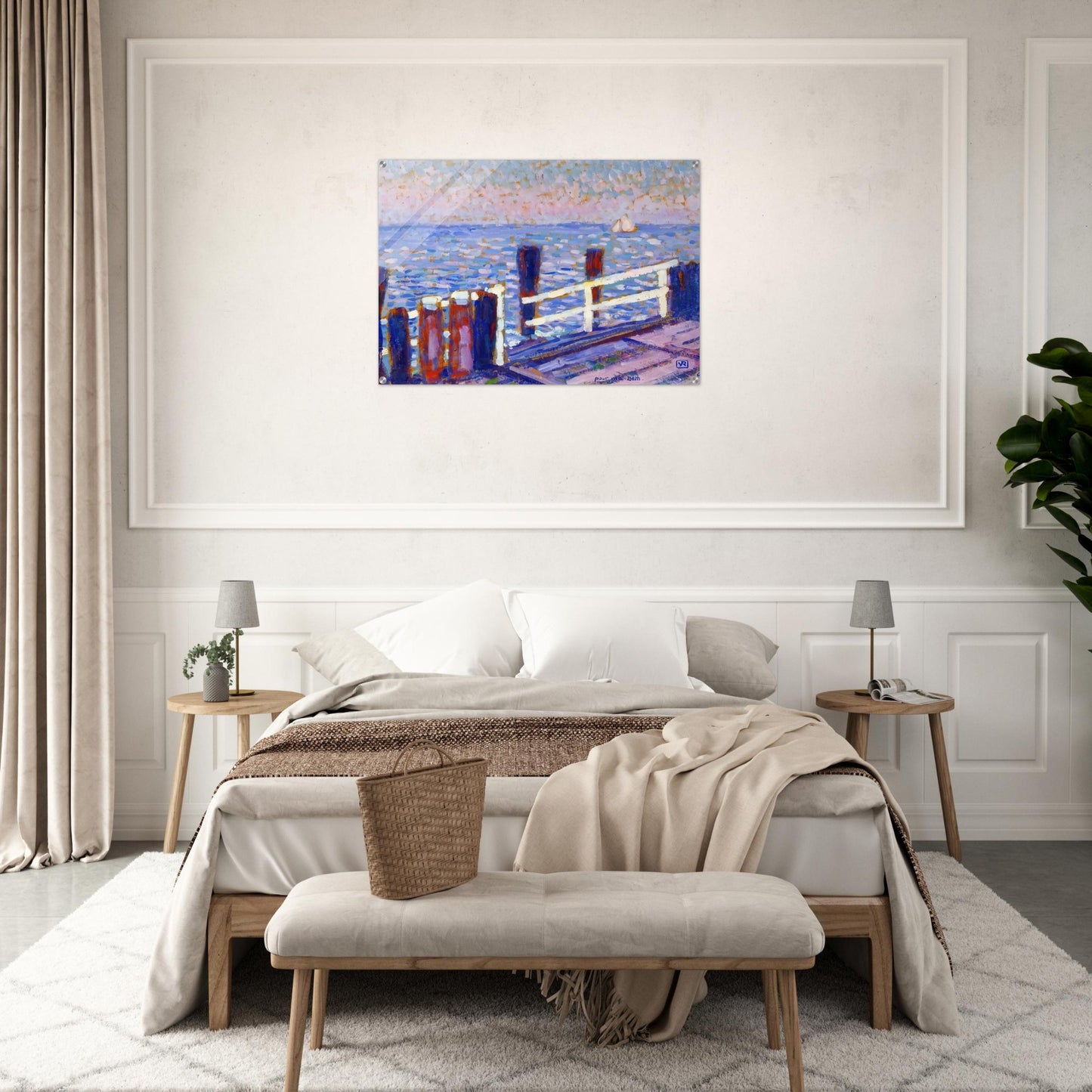 THE JETTY 1906 - Theo van Rysselberghe Acrylic Print - 70x100 cm / 28x40″ inches