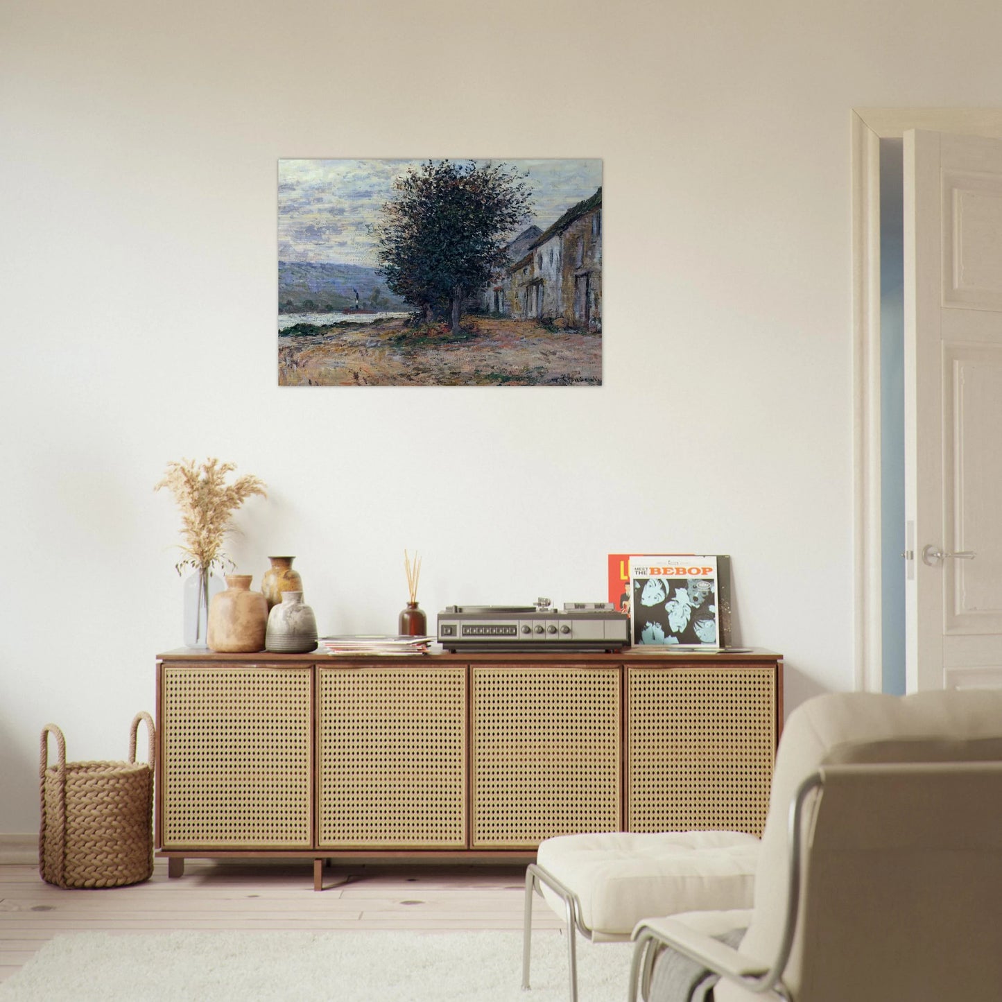 The Banks of the Seine - claude monet Brushed Aluminum Print - 70x100 cm / 28x40 inches | claude monet Aluminum Print | claude monet Prints