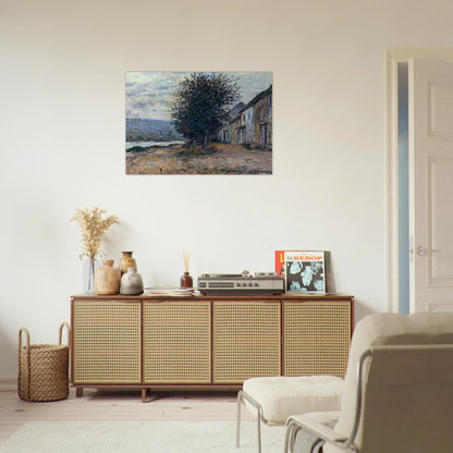The Banks of the Seine - claude monet Brushed Aluminum Print - 70x100 cm / 28x40 inches | claude monet Aluminum Print | claude monet Prints
