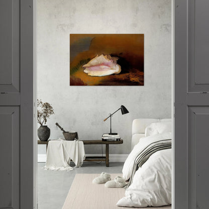 THE SEASHELL 1912 1 - Odilon Redon Brushed Aluminum Print - 70x100 cm / 28x40 inches | Odilon Redon Aluminum Print | Odilon Redon Prints