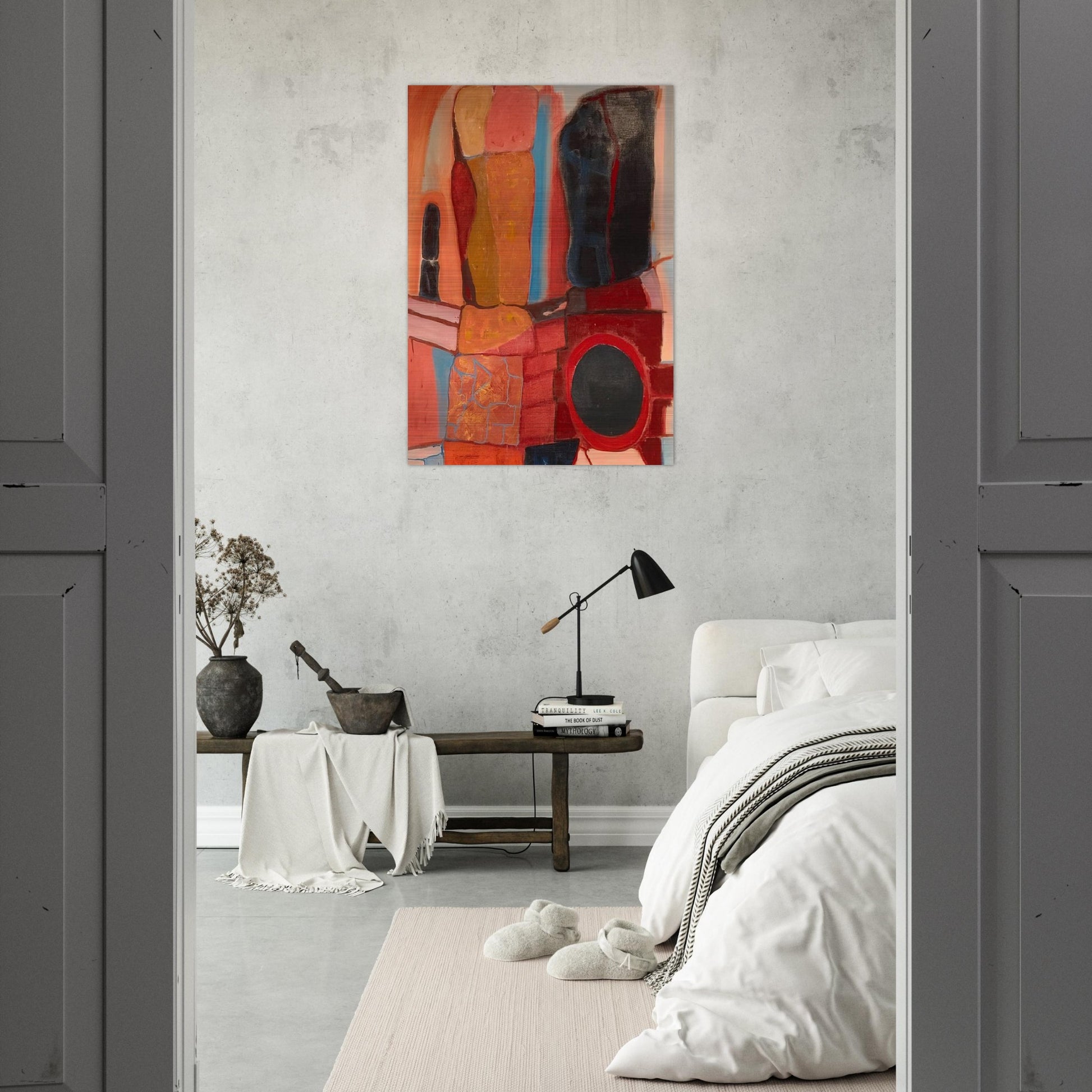 Rock Totems - 1948 - John Ferren Brushed Aluminum Print - 70x100 cm / 28x40 inches | John Ferren Aluminum Print | John Ferren Prints