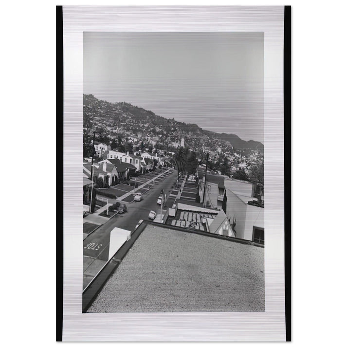 RESIDENTIAL ROOFTOPS SERIES 1 - Edward Ruscha Brushed Aluminum Print - 70x100 cm / 28x40 inches | Edward Ruscha Aluminum Print | Edward Ruscha Prints