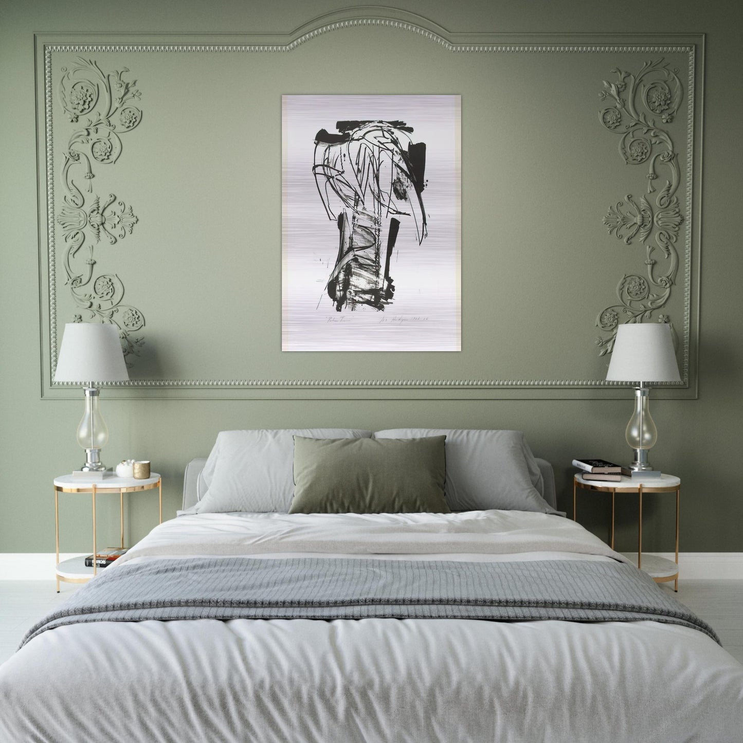Palm Trees, from the Series The Archaics - Grace Hartigan Brushed Aluminum Print - 70x100 cm / 28x40 inches | Grace Hartigan Aluminum Print | Grace Hartigan Prints