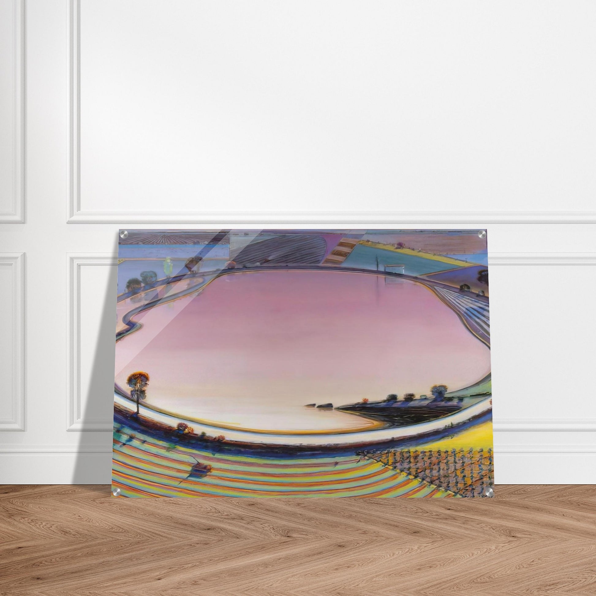 Reservoir - 1999 - Wayne Thiebaud Acrylic Print - 70x100 cm / 28x40″ inches