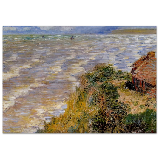Rising Tide at Pourville - claude monet Brushed Aluminum Print - 70x100 cm / 28x40 inches | claude monet Aluminum Print | claude monet Prints