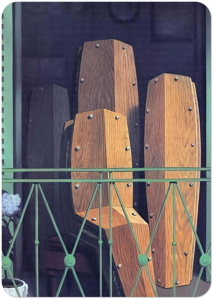 MANET S BALCONY 1950 By Rene Magritte Pack of 10 Post Cards | Rene Magritte Post Cards | A6 (10.5 x 14.8 cm) - 4.1 x 5.8 inches
