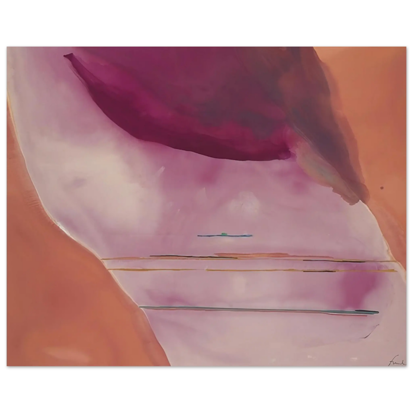 Helen Frankenthaler - Pendulum - 1972 Wall art - 30x45 cm / 12x18 Inches - Fine Art Poster - -