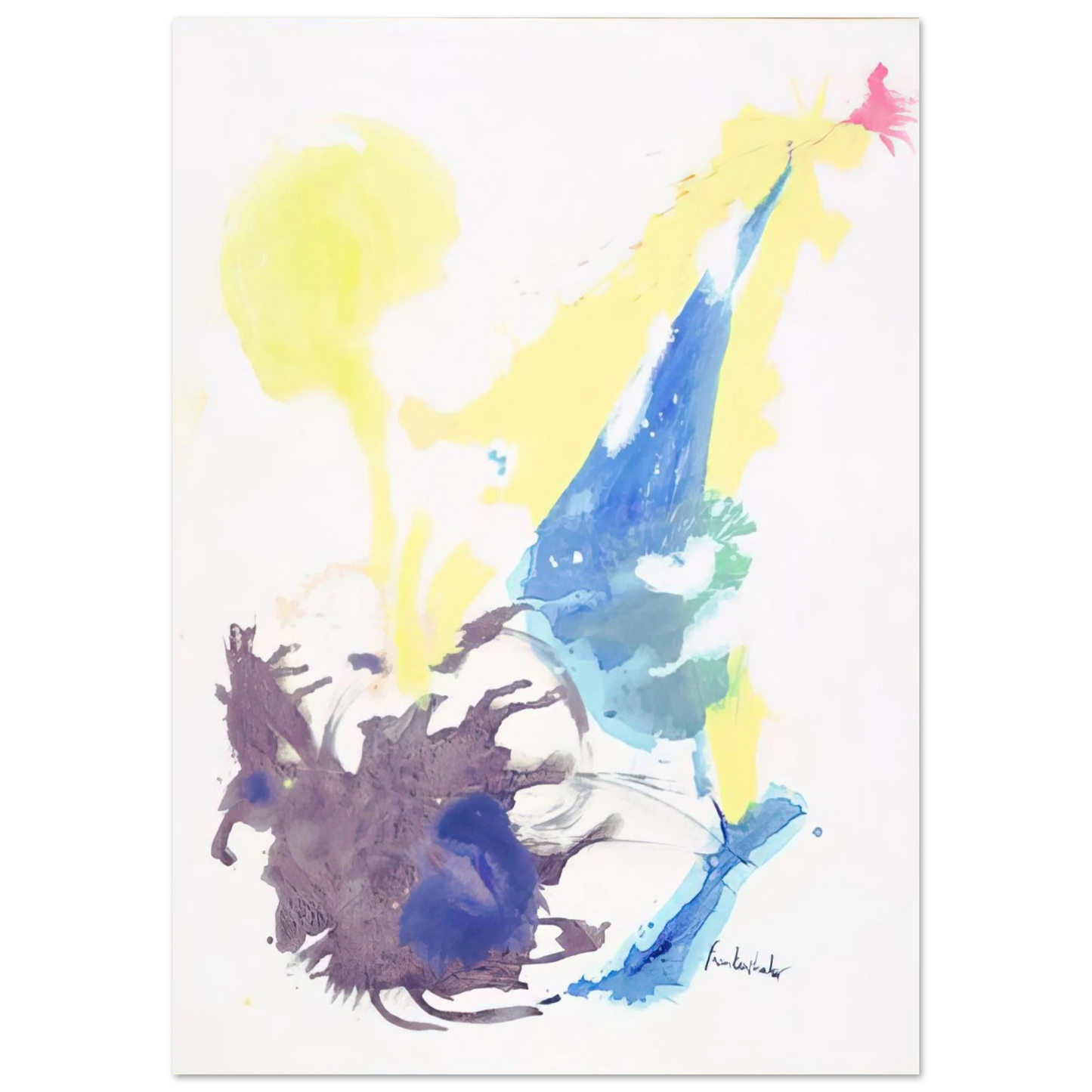 Helen Frankenthaler - Moving Day - 1961 Wall art - 45x60 cm / 18x24 inches - Premium Wooden Framed Poster With Fine Art Paper-canvas - Wood frame