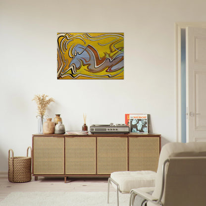 Calligraph Forming - 1958 - Lawren Harris Brushed Aluminum Print - 70x100 cm / 28x40 inches | Lawren Harris Aluminum Print | Lawren Harris Prints