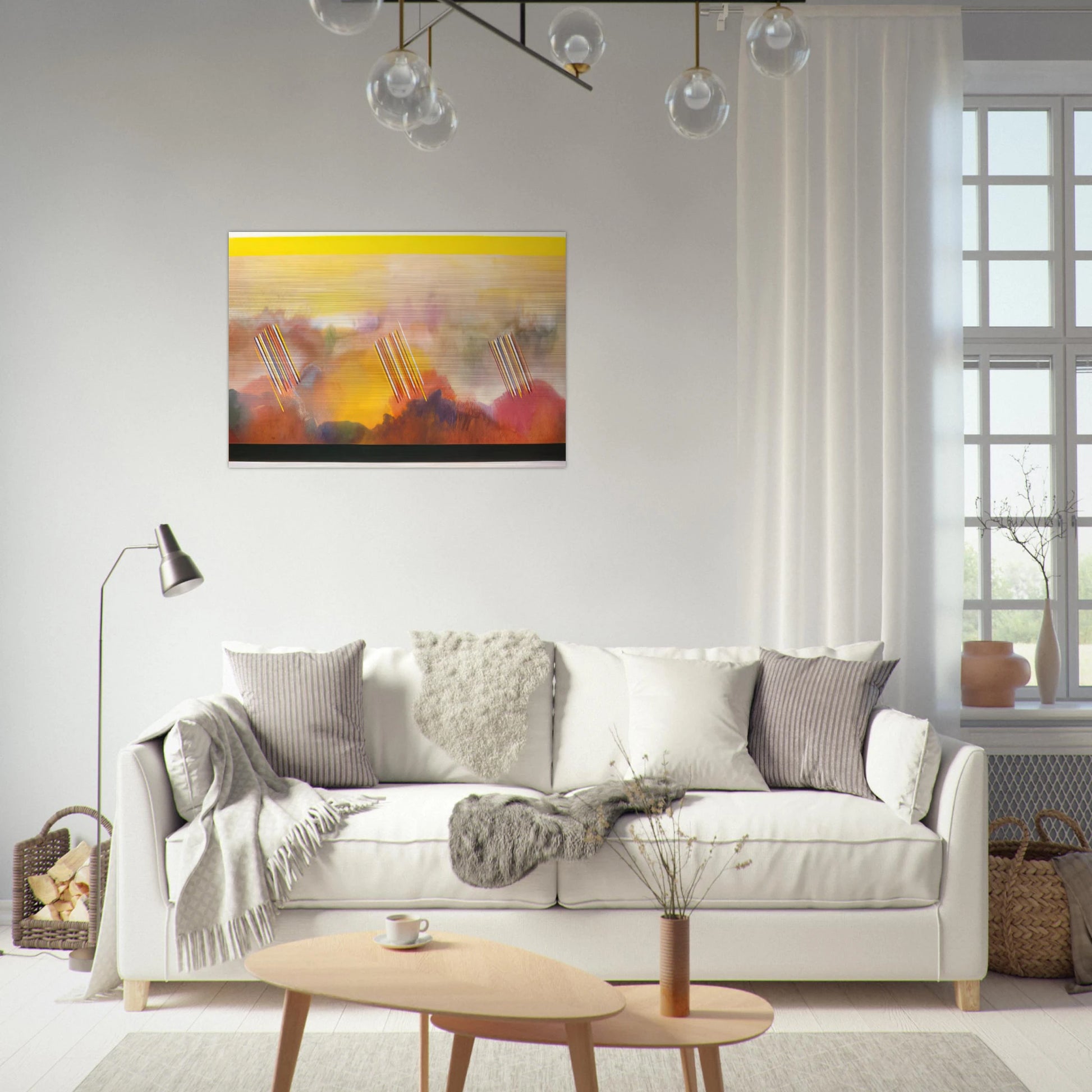 Younger than the Sun - 1990 - Ronnie Landfield Brushed Aluminum Print - 70x100 cm / 28x40 inches | Ronnie Landfield Aluminum Print | Ronnie Landfield Prints