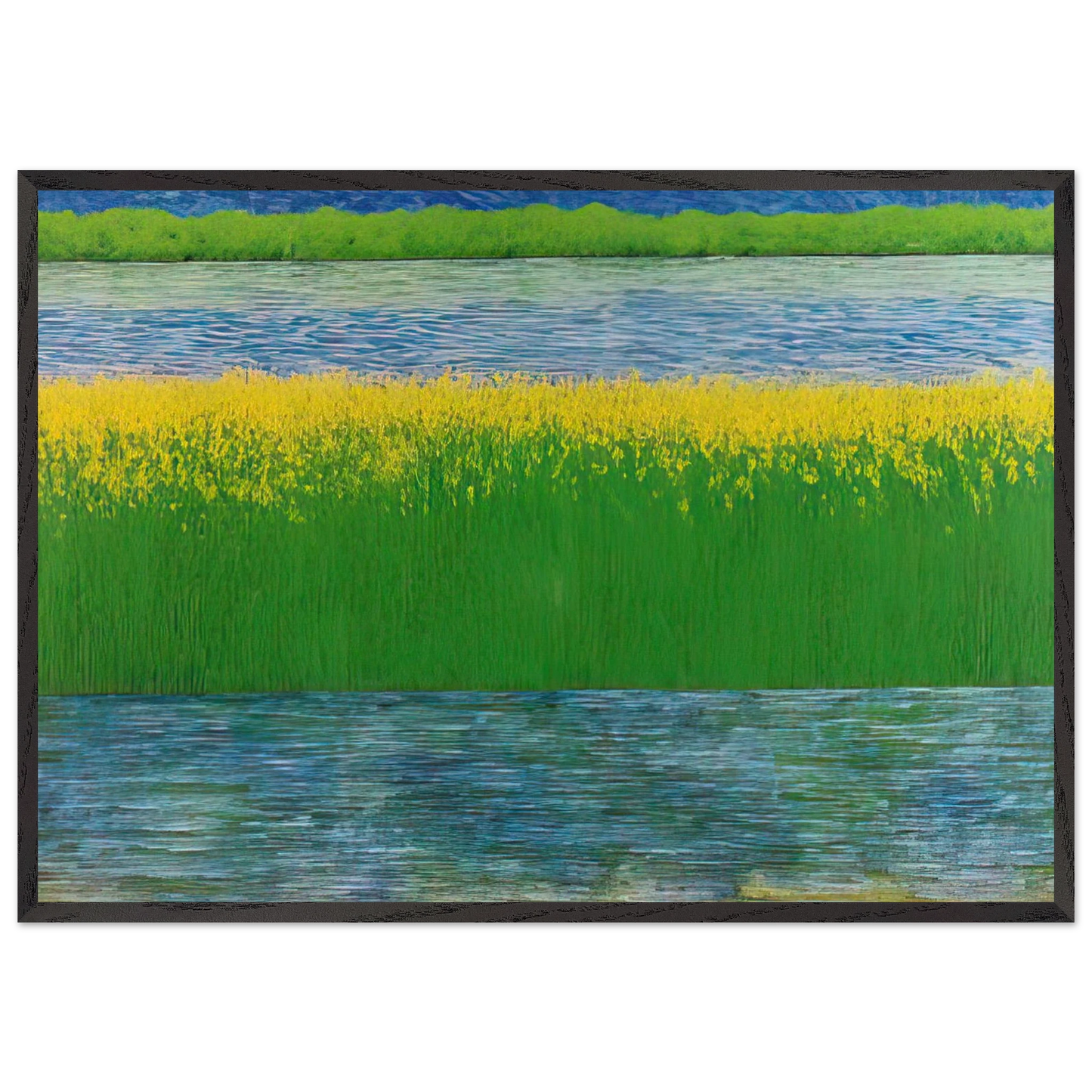 Sea of Grass - 1983 - Jimmy Ernst 70x100 cm / 28x40 inches Framed Art Print – Black Wooden Frame