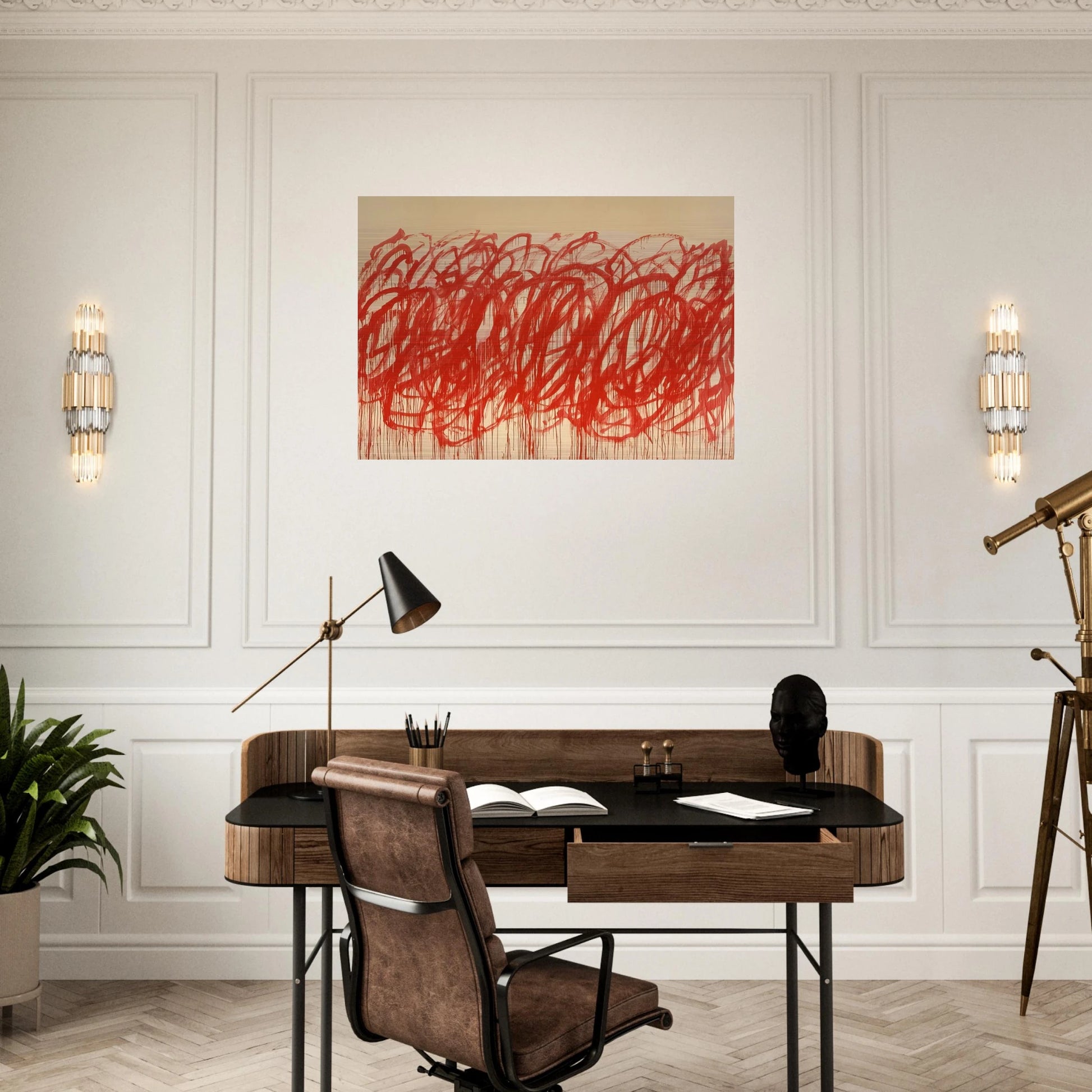 Untitled  Bacchus  - Cy Twombly Brushed Aluminum Print - 70x100 cm / 28x40 inches | Cy Twombly Aluminum Print | Cy Twombly Prints