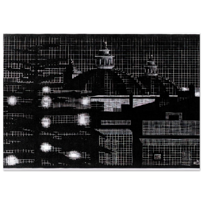 NOCTURNAL ROME 5 - MC Escher Brushed Aluminum Print - 70x100 cm / 28x40 inches | MC Escher Aluminum Print | MC Escher Prints