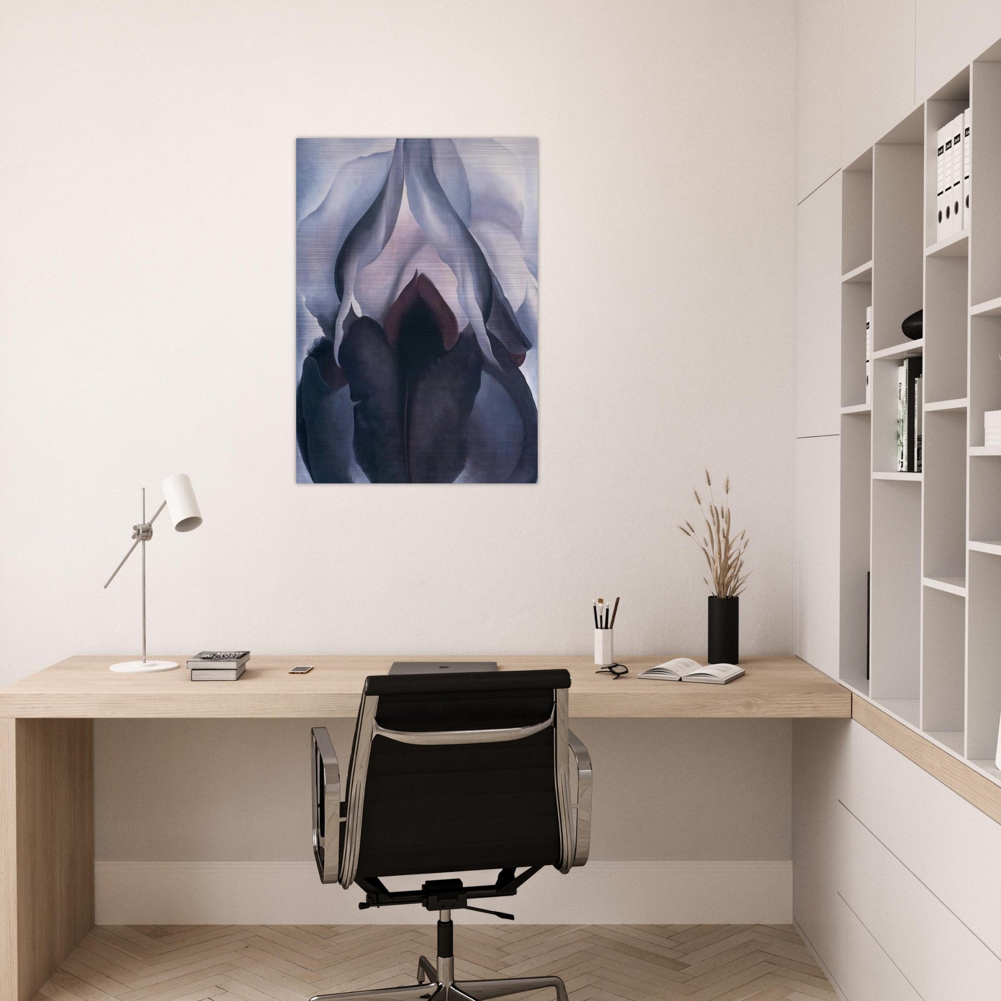 Black Iris III - Georgia O'Keeffe Brushed Aluminum Print - 70x100 cm / 28x40 inches | Georgia O'Keeffe Aluminum Print | Georgia O'Keeffe Prints