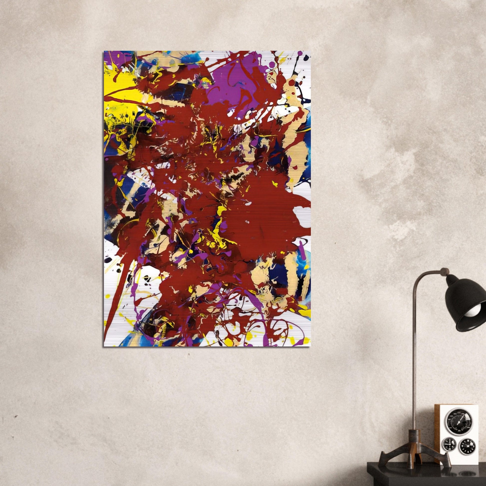Untitled  SFP94-99  SFF 1781  - Sam Francis Brushed Aluminum Print - 70x100 cm / 28x40 inches | Sam Francis Aluminum Print | Sam Francis Prints