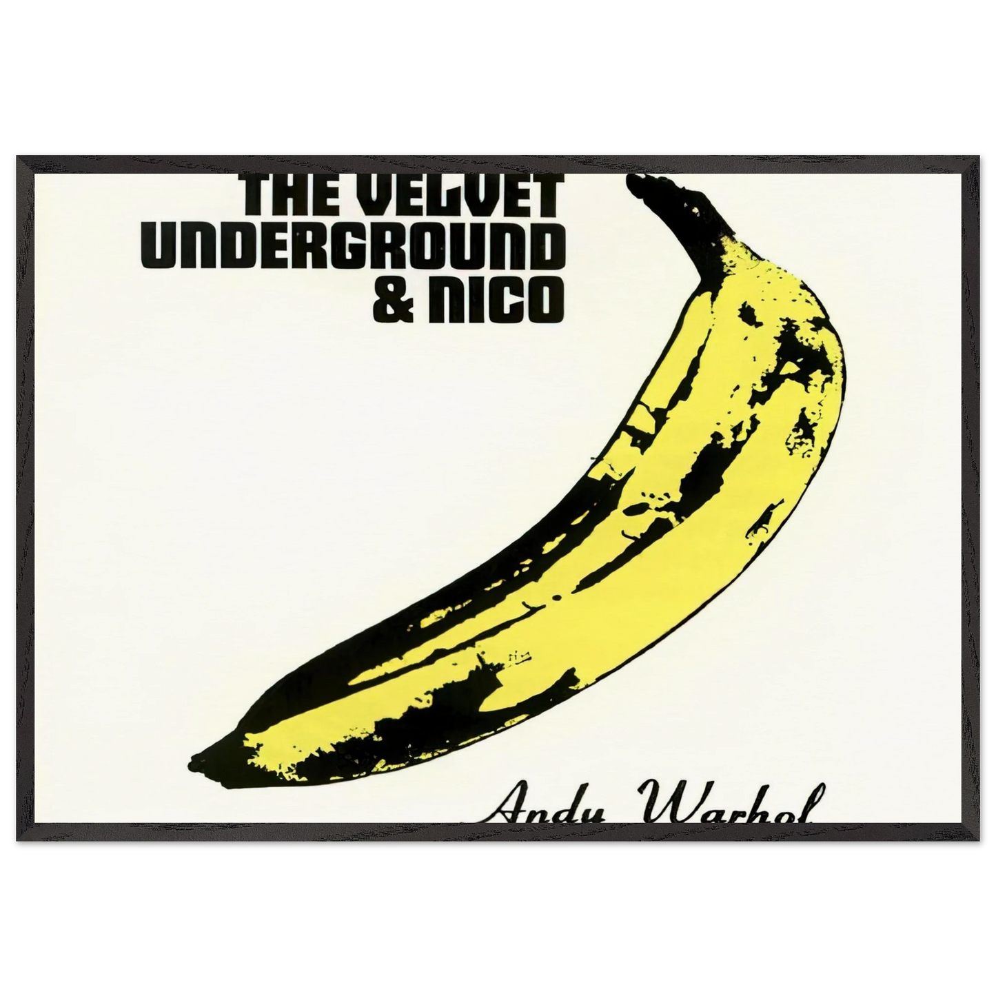 Velvet Underground  Nico - Andy Warhol 70x100 cm / 28x40 inches Framed Art Print – Black Wooden Frame