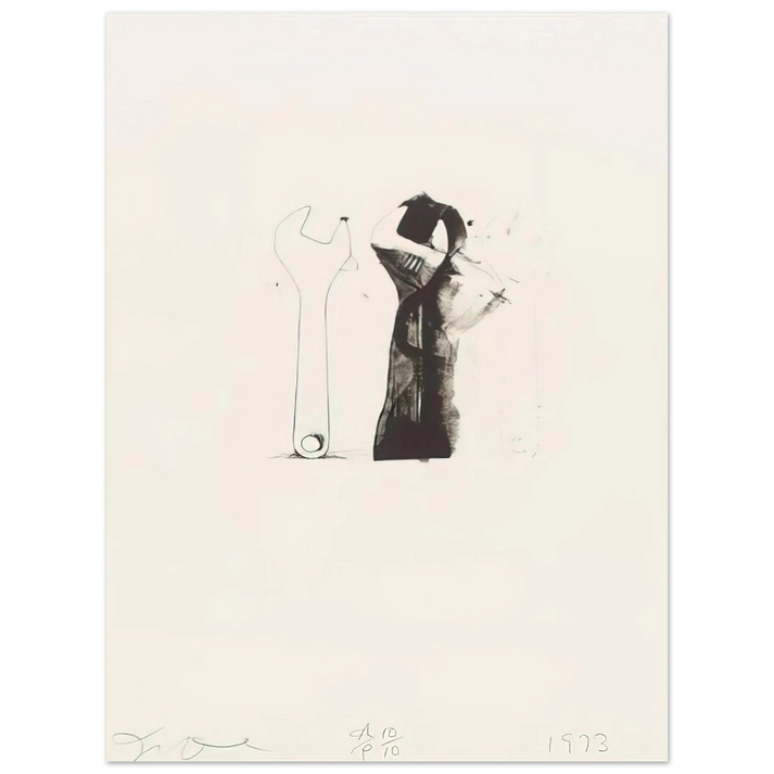 Jim Dine - UNTITLED FROM TEN WINTER TOOLS 1973 5  75x100 cm / 30x40inches Fine Art Poster