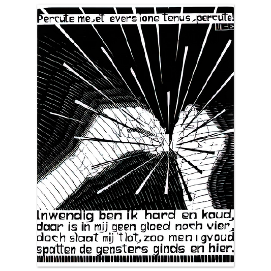 MC Escher - EMBLEMATA FLINT Wall Art - 21x29.7 cm / 8x12" - Fine Art Poster - -