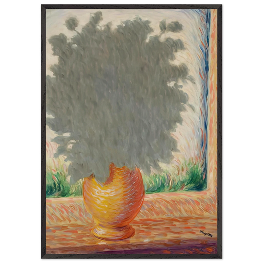 LIGHTNING 1944 - Rene Magritte 70x100 cm / 28x40 inches Framed Art Print – Black Wooden Frame