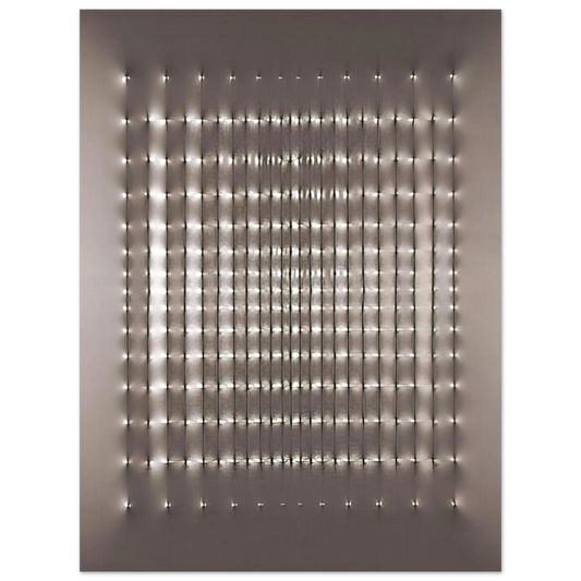 Enrico Castellani - Superficie alluminio - 1969  75x100 cm / 30x40inches Fine Art Poster