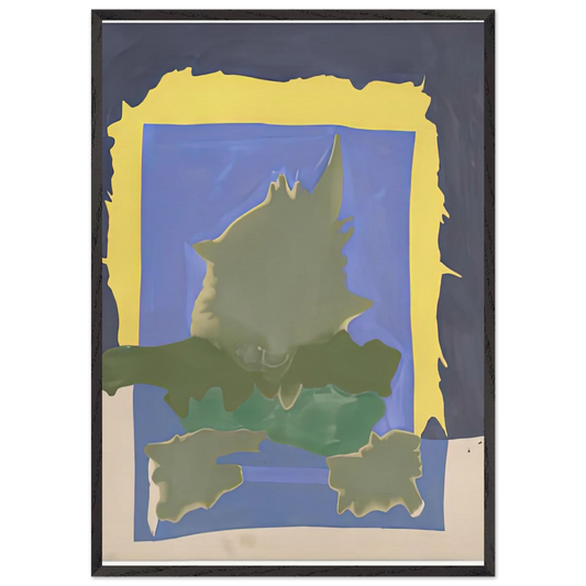 Interior Landscape 1964- - Helen Frankenthaler 70x100 cm / 28x40 inches Framed Art Print – Black Wooden Frame