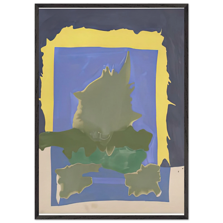 Interior Landscape 1964- - Helen Frankenthaler 70x100 cm / 28x40 inches Framed Art Print – Black Wooden Frame