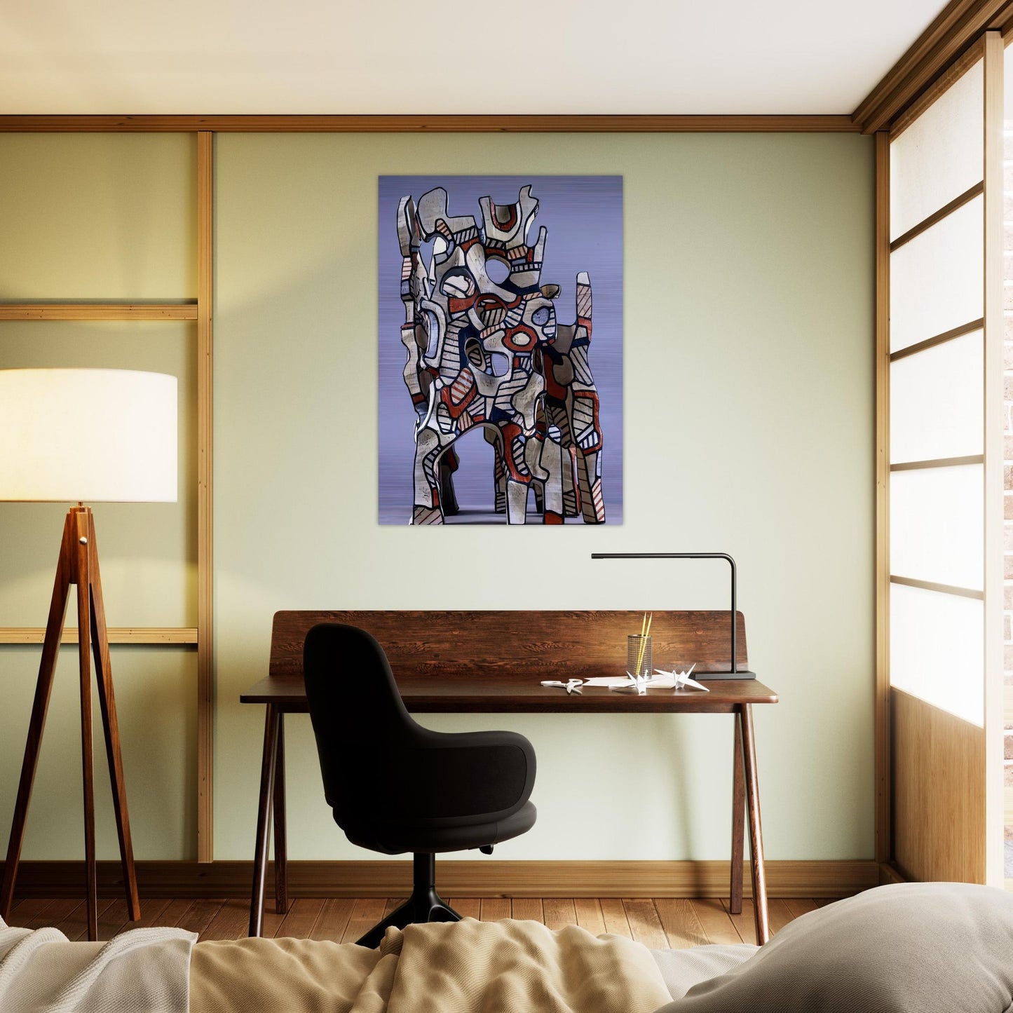 THE COSMORAMA IV - Jean Dubuffet Brushed Aluminum Print - 70x100 cm / 28x40 inches | Jean Dubuffet Aluminum Print | Jean Dubuffet Prints