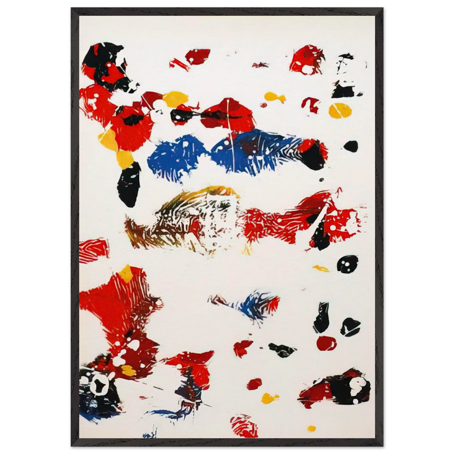 Untitled  SF27S  - Sam Francis 70x100 cm / 28x40 inches Framed Art Print – Black Wooden Frame