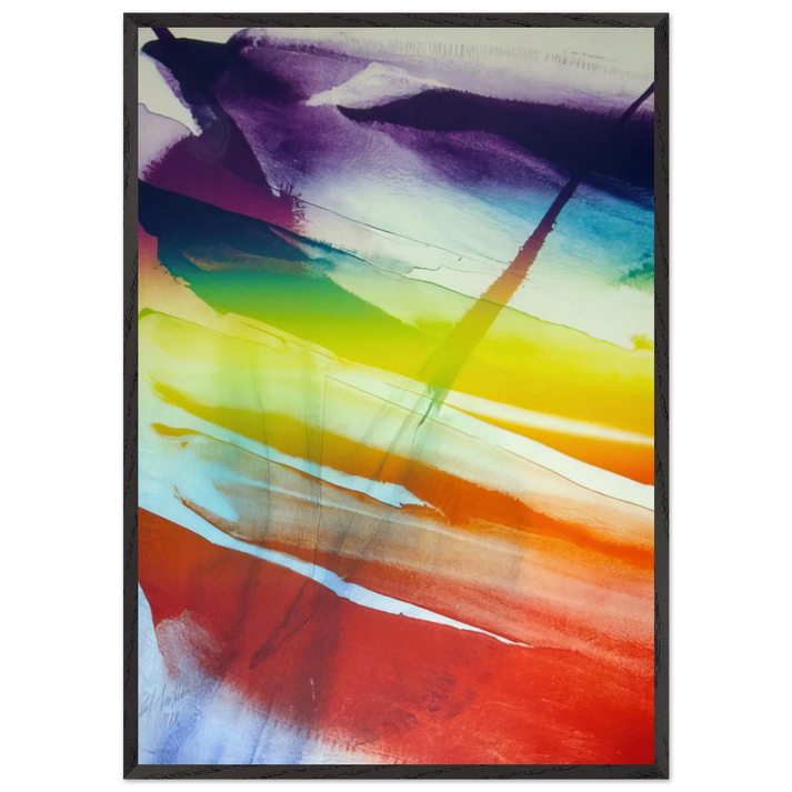 Phenomena Franklin s Kite - Paul Jenkins 70x100 cm / 28x40 inches Framed Art Print – Black Wooden Frame
