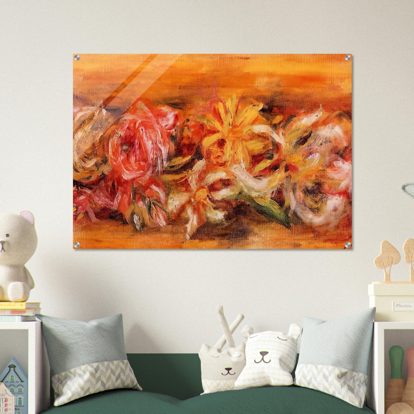 Garland of Flowers - Pierre-Auguste Renoir Acrylic Print - 70x100 cm / 28x40″ inches