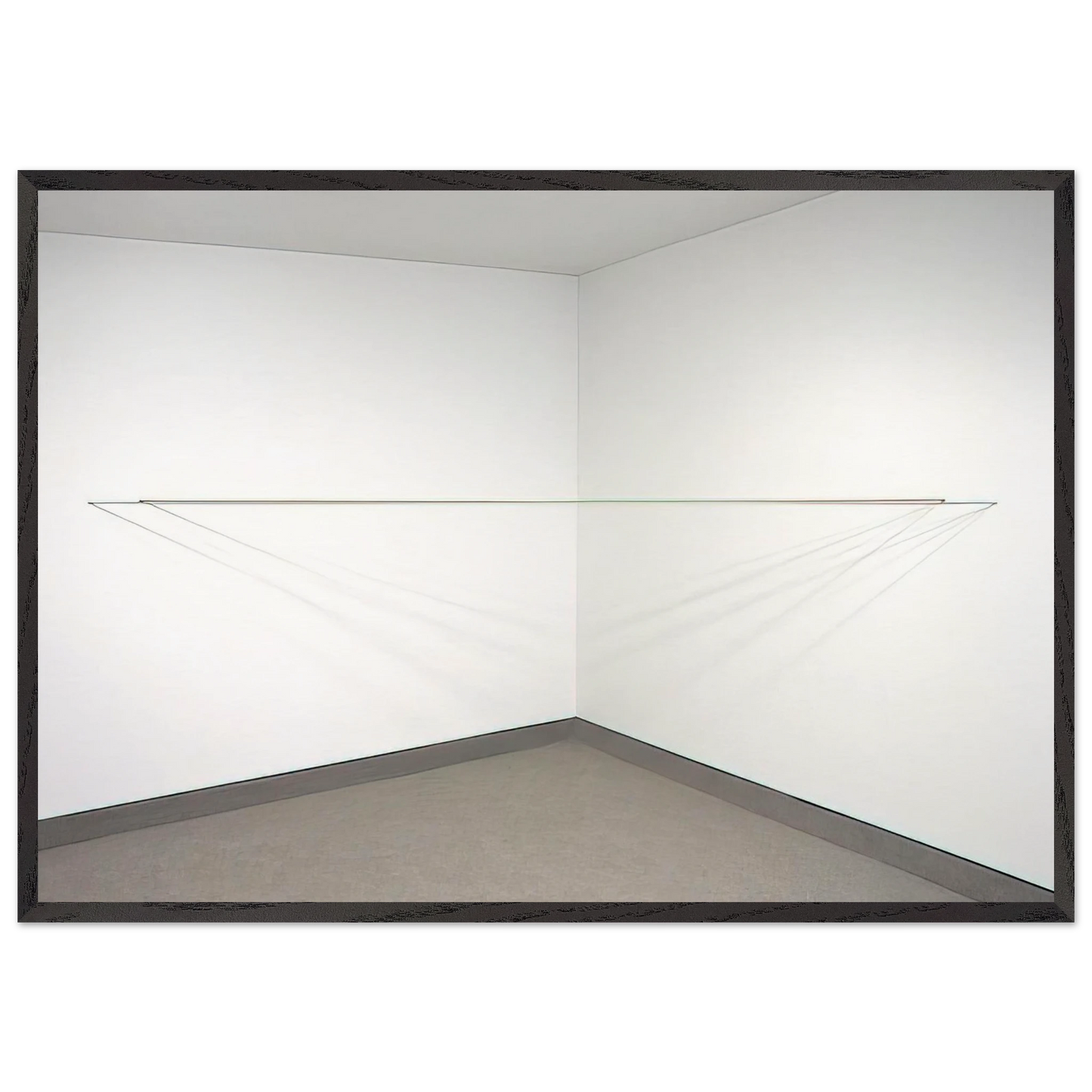 Untitled - 1972 N5 - Fred Sandback 70x100 cm / 28x40 inches Framed Art Print – Black Wooden Frame
