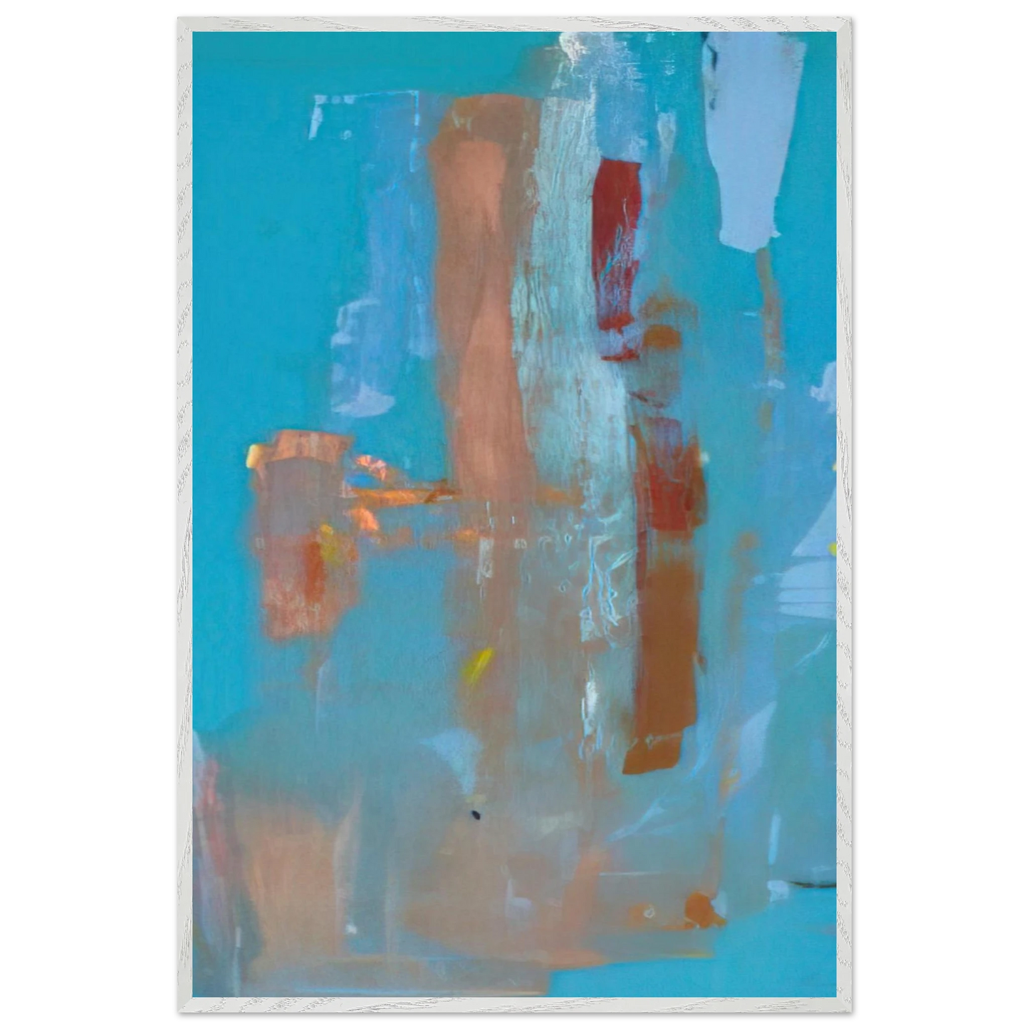 Helen Frankenthaler - In on Blue - 1976 Wall art - 45x45 cm / 18x18 inches - Fine Art Poster-canvas - -